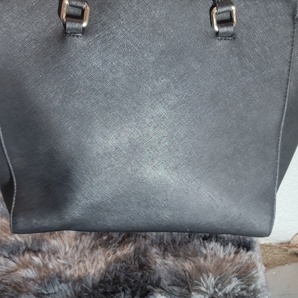 Kate Spade Laurel Way Jeweled Large Hadlee Black Leather Bag 11.5"‎ X 10" EUC - Picture 8 of 16